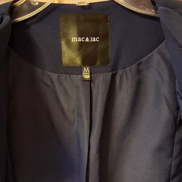 NWOT mac & jac Women’s Unique Designed Quality Lined Blazer Blue Jacket M 8 - Picture 10 of 11